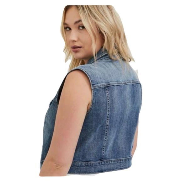 Torrid Light Blue Denim Vest - Picture 8 of 10